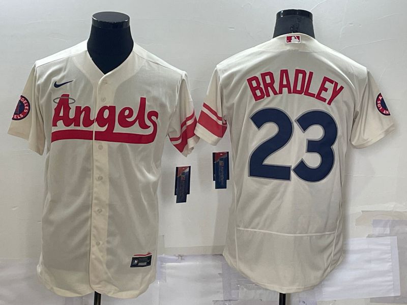 Men Los Angeles Angels 23 Bradley Cream City Edition Elite Nike 2022 MLB Jersey